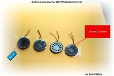 Vielseitige 8-Ohm-Mini-Lautsprecher (18mm) im praktischen 4er-Set für Ihre