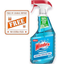 Windex Glass Window Cleaner Spray Original Blue Scent 23 fl oz Streak Free Home! 0.17 per fl oz