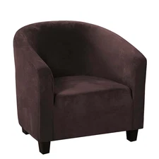 【VER】 Velvet Tub Chair Slipcover - Spandex Elastic, Furniture Protector