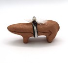SW Taos Style Bear Fetish Spirit Line Micaceous Clay Mixed Media  4.25" L  PM13 — photo 5