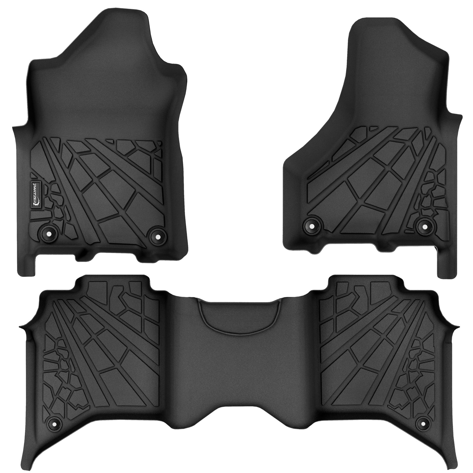 Floor Mats Fit for 2019-2024 2025 Ram 2500/3500 Crew Cab w/Bucket Seats