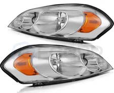 Headlights Assembly Pair For Chevy Impala 2006-2013 Headlamps Replacement Light