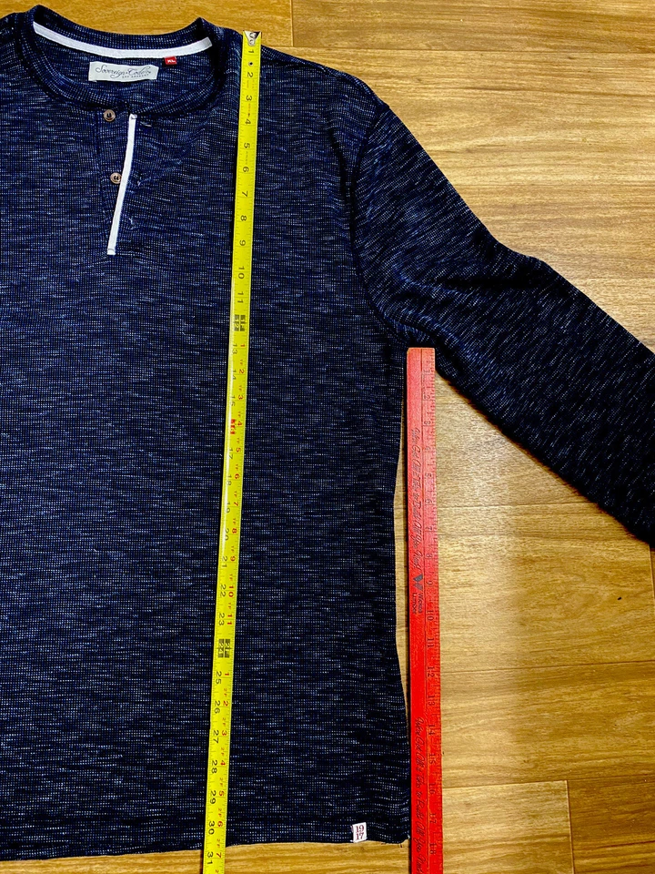 Sovereign Code Shirt Mens XL Henley Button Long Sleeve Black Cotton Spandex 1917 - Image 4 of 4