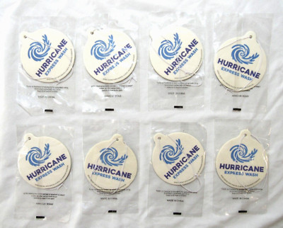 NEW 8 pc Hurricane Express Wash Fresh Hanging Car Air Freshener CAR Scent