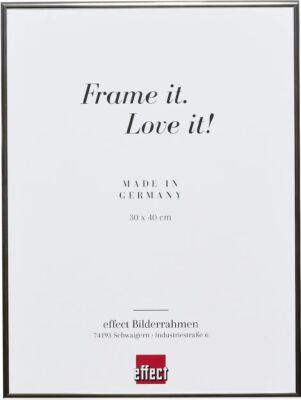 Effect Aluminium-Bilderrahmen Quadro 70x70 cm silber hochglanz Antireflexglas