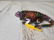 Kalifano iguana lizard trinket box jeweled jewelry rhinestone colorful unique fi