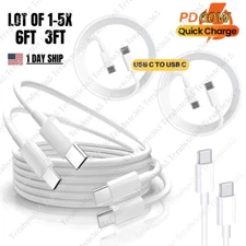 PD USB C to USB C Cable 60W Type C Fast Charger For iPad Pro/MacBook/Samsung Lot