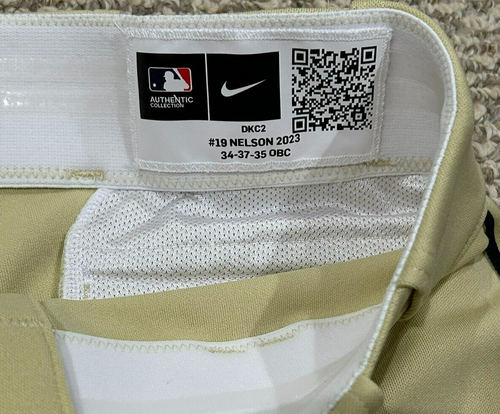 NELSON 2023 DIAMONDBACKS 34-37-35 GAME USED PANTS HOME CITY CONNECT ISSUED - Picture 3 of 7