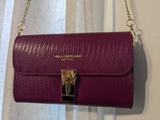 Viola Castellani Italian Leather Crossbody Bag Petunia 