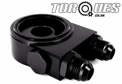 Torques Thermostatic Oil Sandwich Plate Kit Black (10AN AN-10) 3/4 UNF/ M20x1.5