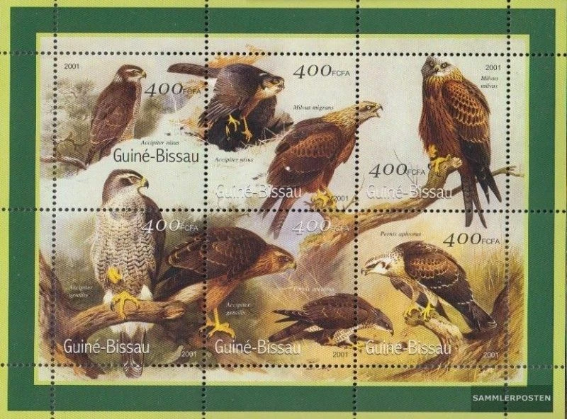 Guinée-bissau 1452-1457 Feuille miniature neuf avec gomme originale 2001 Oiseaux - Photo 1/1
