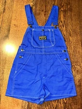 Vtg Washington Dee Cee Overalls Shorts Shortalls Blue 11/12 Not Denim Made USA