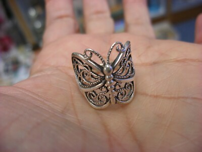 Vintage Sterling Silver Butterfly Ring 