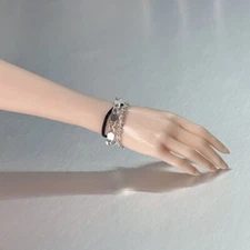1/6 Scale Soldier Stacked Silver Bracelet Model for 12'' Female