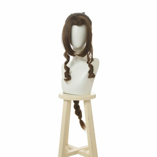 FF VII FF7 Aerith Gainsborough Cosplay Wig Curly Twist Braid Hair Wig - Picture 2 of 10