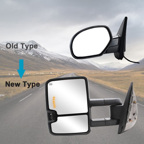 Tow Mirrors for 07~13 Chevy Silverado 1500 2500 3500 Power Heated Smoke Signal - 第 6/11 張圖片