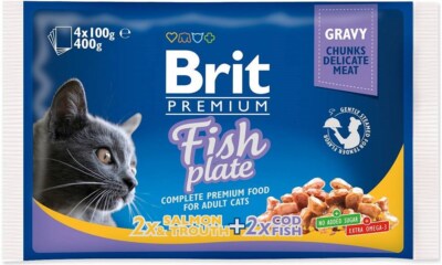 8595602506248 BRIT Premium Cat Fish Plate - Nassfutter für Katzen - 4x100g Brit
