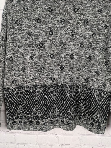 J. Jill Knit Top Womens Size M Gray Embroidered Cotton Blend Stretch Long Sleeve - 第 10/11 張圖片