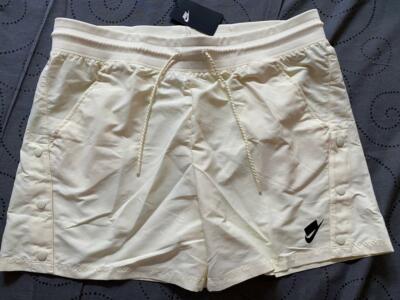nike woven shorts cream