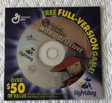 General Mills Lightdog PC Game CD - Carmen Sandiego Word Detective - SEALED