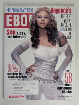 EBONY Magazine November 2003 Beyonce Cover 58th Anniversary Issue