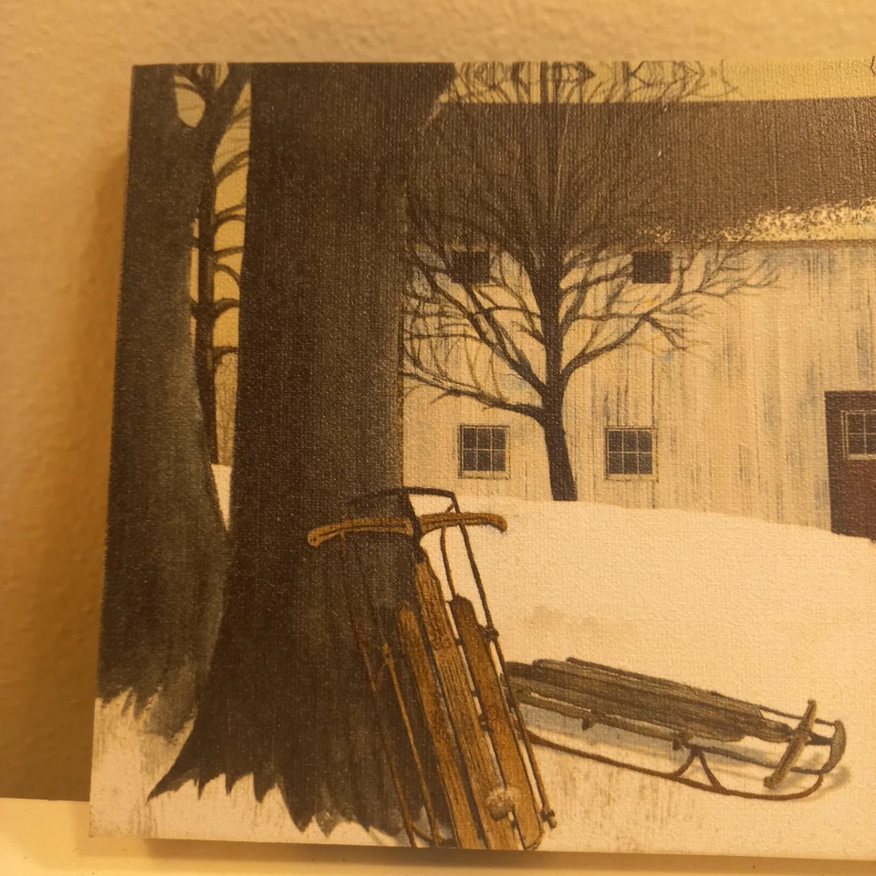 Impressão artística Christmas Times a Coming lona esticada pendurada Billy Jacobs 10x6"  - Imagem 3 de 4