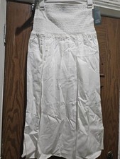 Wild Fable white smocked waist midi skirt. Size S. 100 cotton.