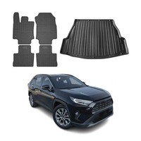 FußMatten & Kofferraumwanne Set FüR Toyota RAV4 2019-2025 Gummi TPE Schwarz 5X