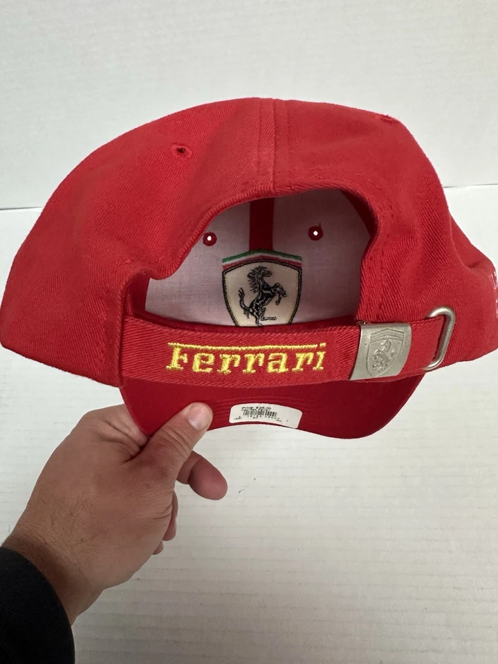 Rare Vintage Ferrari Hat Red US Grand Prix Indianapolis Motor Speedway “NEW” - Image 4 of 4