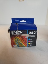 Genuine Epson 252 Black Cyan Magenta Yellow 4 Pack Combo Read Description