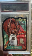 1999 TOPPS GALLERY OF HEROES TIM DUNCAN PSA 10 STAINED GLASS