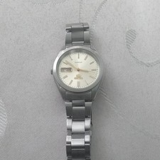 Seiko 5 Automatic Day/Date White Dial Stainless Steel Silver Bracelet Watch