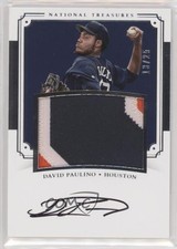 2017 Panini National Treasures /25 David Paulino #RJSV-DP Auto 08jk