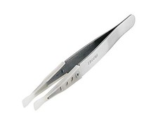 HOZAN Non-adhesive Tip Tweezers Total Length 125mm Opening Width 10mm Tip Width