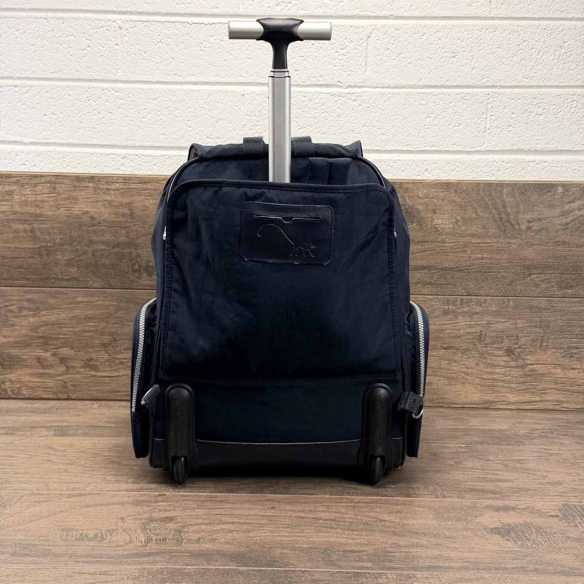 Kipling Rolling Backpack Alcatraz Blue Jean Nylon Laptop Carry-On