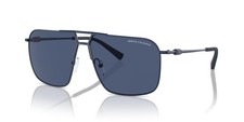 Armani Exchange A X AX2050S Sunglasses, Matte Blue/Dark Blue, 60 mm