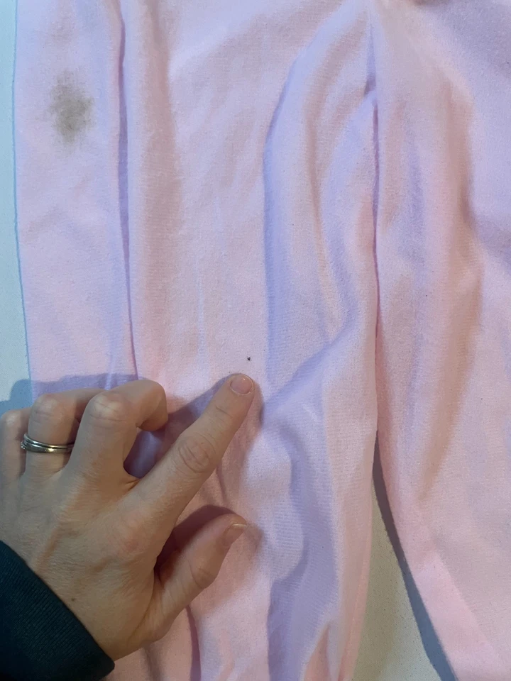 Vintage Candlestick Ballerina One Piece Pajama Girls Size 4T Pink Ruffle Trim - Image 3 of 4