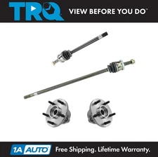 TRQ Front CV Axle Shaft Wheel Hub Bearing 4pc for Grand Cherokee Quadra Drive