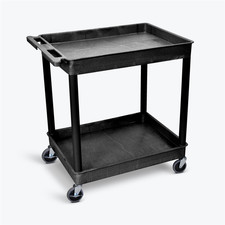 TC11-B Luxor 2-Shelf Plastic Utility Cart
