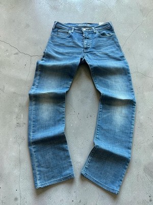 Armani Jeans Jeans Denim blau gerade Waschung Five-Pocket W34 L32