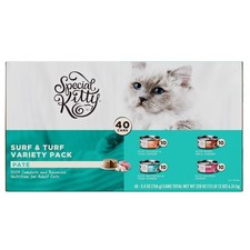 Surf Turf Pate Wet Cat Food Variety Pack, 5.5 oz Cans 40 Pack