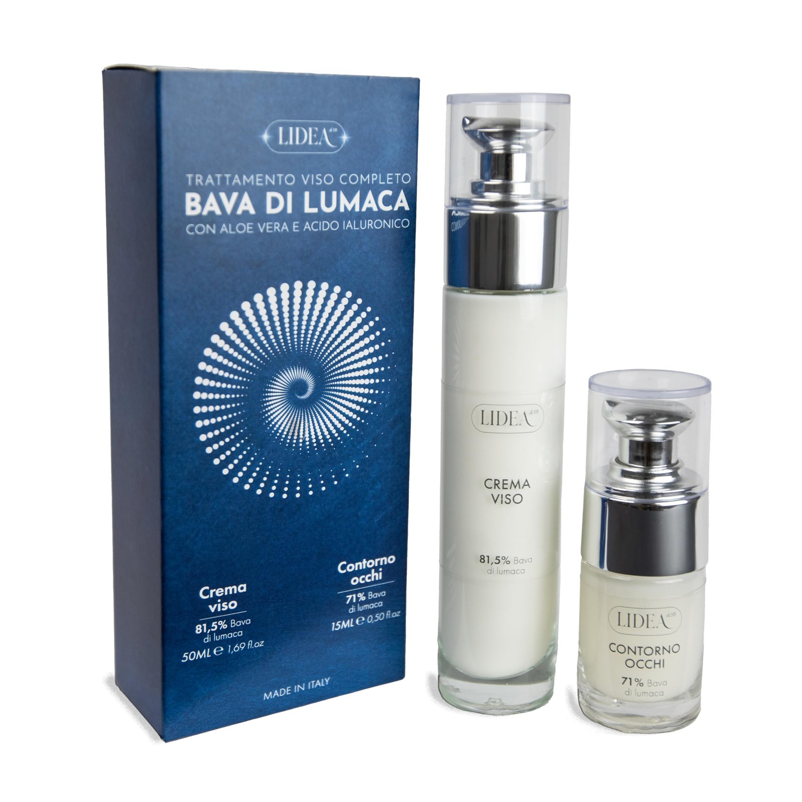 Crema Viso Bava di Lumaca e Acido Ialuronico: Trattamento Completo 50ml