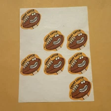 Vintage Trend Scratch and Sniff Football Sticker  sheet 