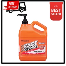 Permatex Fast Orange, Pumice Lotion Hand Cleaner - 1 Gallon Pump Garage Mechanic