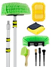 10FT Car Wash Brush with Long Handle, Car Cleaning Kit with Telescoping Pole ...