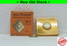 Vintage Nutone Bronze Brass Square Doorbell Push Button Traditional Classic