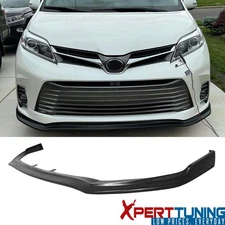 Fits 18-20 Toyota Sienna XL30 CK Style Front Bumper Lip PU Spoiler Unpainted
