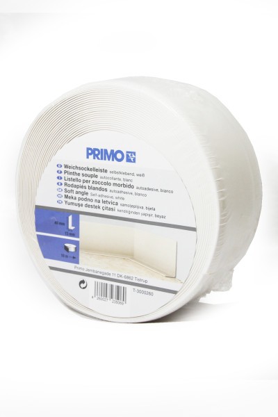 Primo Knickwinkel 1M 48X13Mm Weiß Selbstklebend Leiste Weich Sockelleiste-image
