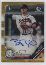 2019 Bowman Draft Chrome Pick Gold Wave Refractor 35/50 Beau Philip Auto 1h2h