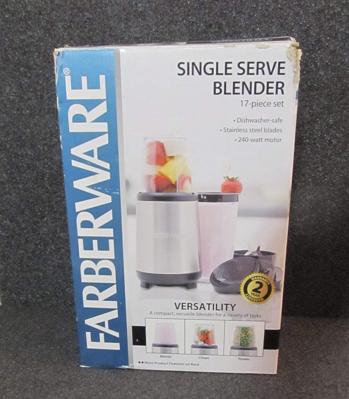 Farberware  Single Serve Blender Set Cups Lids Blades Model 
